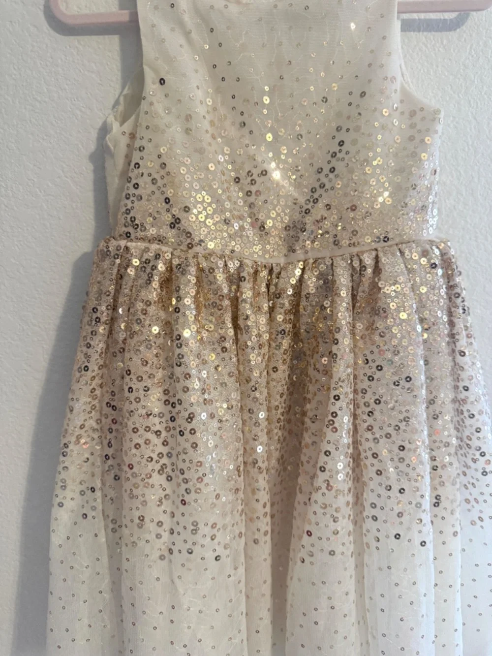 H&M Girls Gold Sequin Tulle Party Dress | Size 4–5Y| Holiday